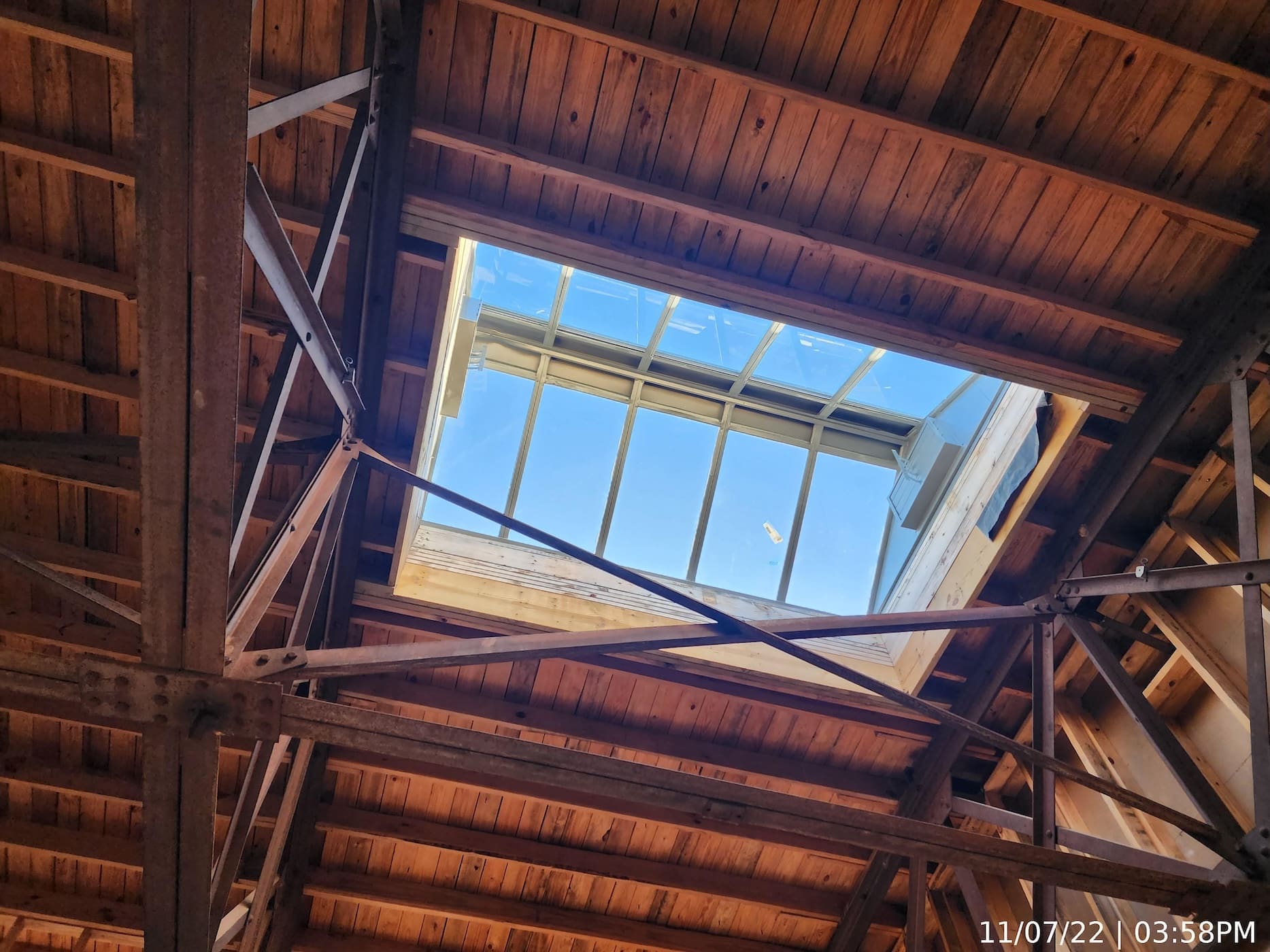 Refurbished skylight installed.